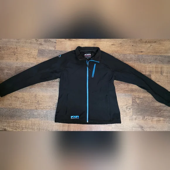 FXR Womens Black/Blue Mountain Soft Shell Jacket Breathable Size 10 - Picture 1 of 6